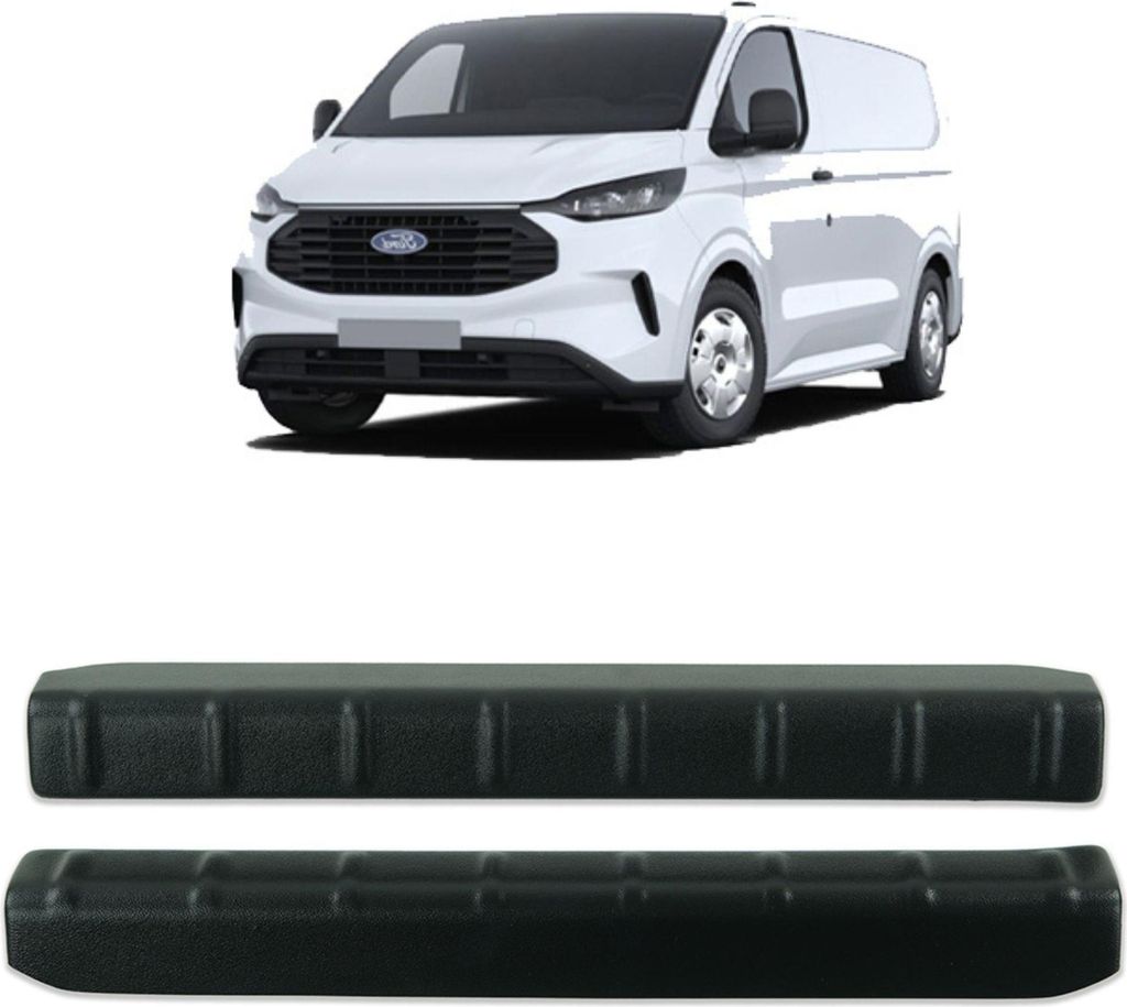 Schutzkappen für Seitenschweller, schwarz, strapazierfähiges ABS, Ford Custom ab 2023