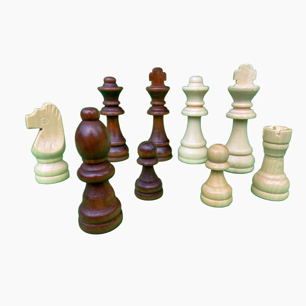 Jeu d'échecs bois dans boîte pliante de 30cm - Ensemble complet classique