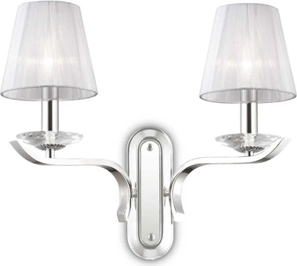 Applique 2 lumières E14 Pegaso en métal blanc finition artisanale