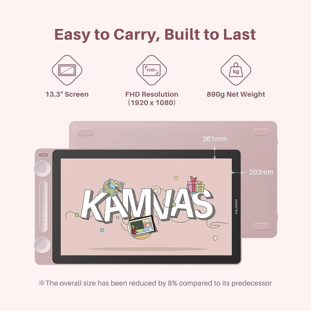 Tablette graphique écran pour dessin numérique Kamvas 13 Gen 3 13.3