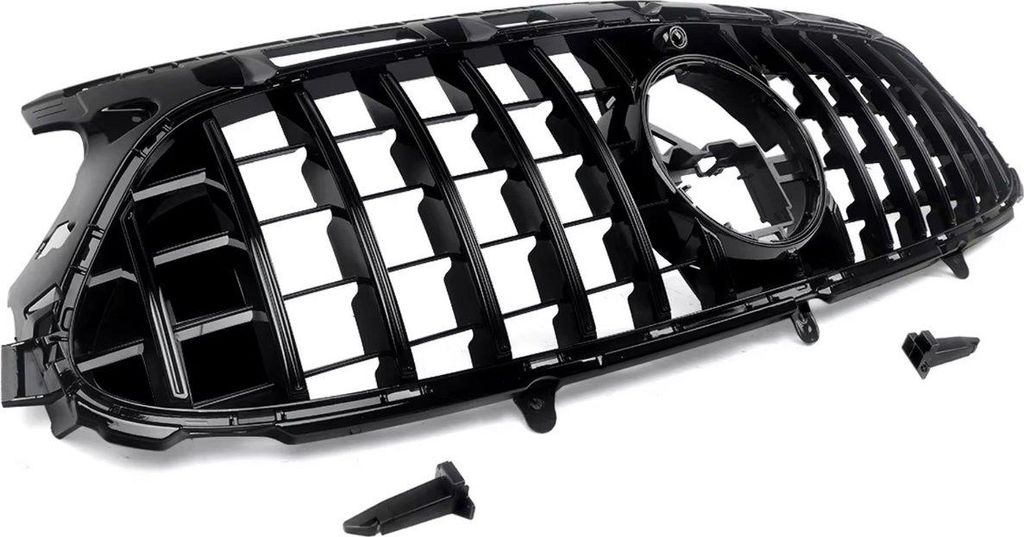 Frontstoßstangengrill im GT-Stil für Mercedes GLA-Klasse H247 (2020–2023) – Glänzend Schwarz – Auto Zubehör