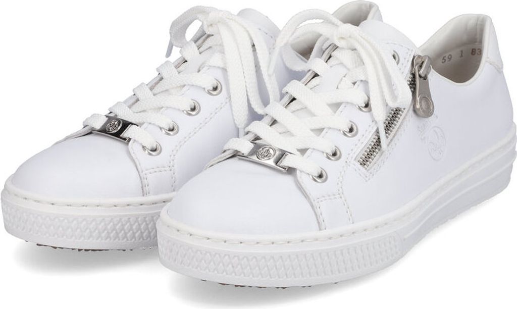 Rieker Echtleder Damen Sneaker weiss, Damen:40 EU Produktbild 