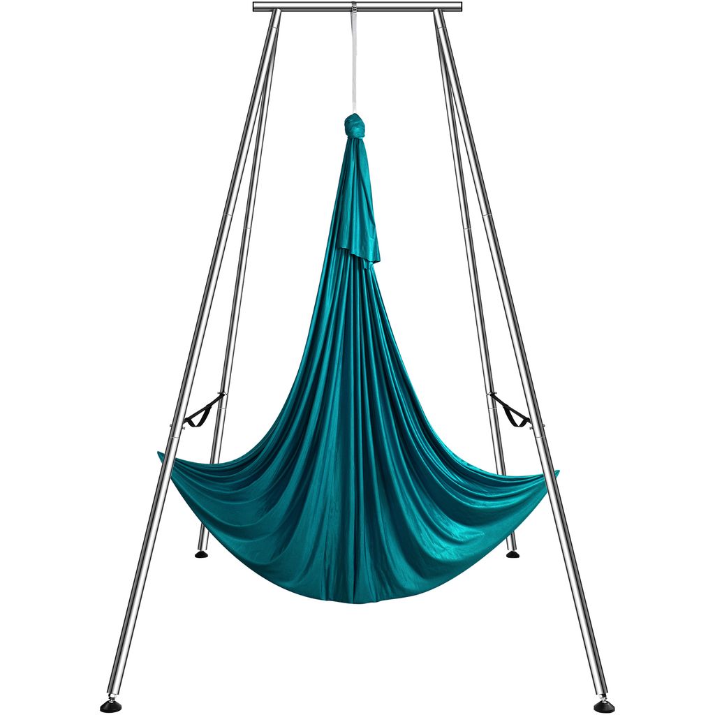 VEVOR Aerial Yoga Hängematte mit Yogarahmen 6 x 2,6 m, Grün Yoga Swing Air Fliegen, Yoga-Schaukel Hammock Swing 250 kg Max. Tragfähigkeit, inkl....