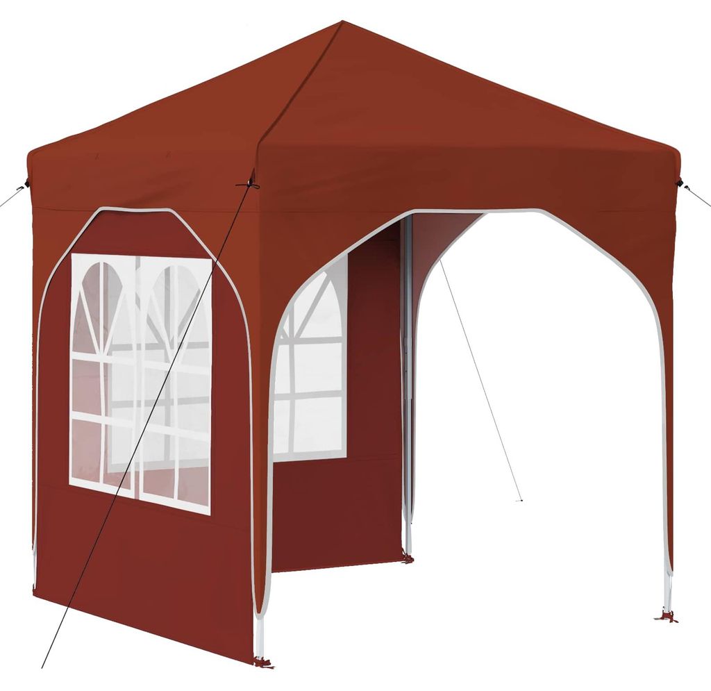 Pop-up Partyzelt 192 x 192 x 245 cm Terrakotta