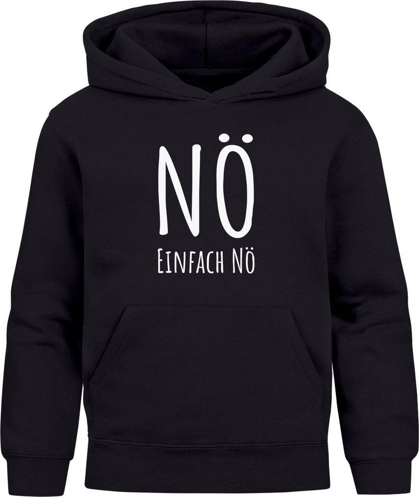 Kinder Hoodie Statement Hoodie Nö Einfach Nö Jungen Motiv Spruch lustig Jungengeschenke Moonworks