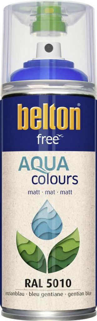 belton free Lackspray AQUAcolours 400 ml enzianblau Produktbild 
