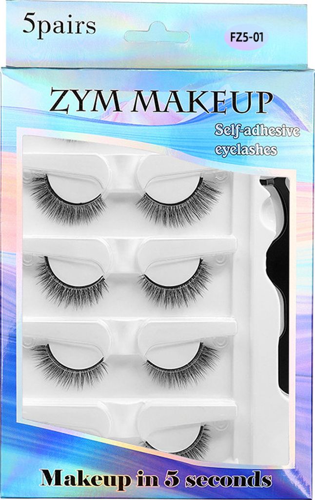 INF Selbstklebende Heizwimpern, 5 Paar Packung Modell 6