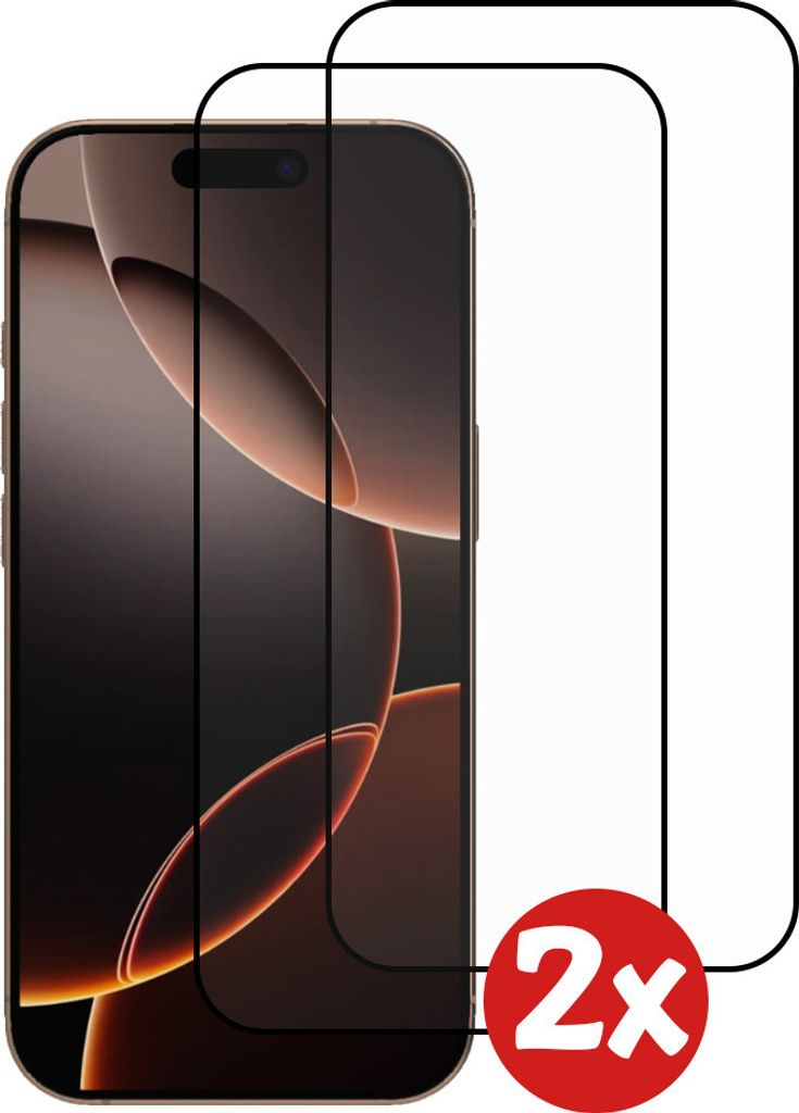 Smartphonica Displayschutzfolie passend für iPhone 16 Pro Max - Vollschutzfolie aus gehärtetem Glas mit rundem Rand - gehärtetes Glas passend f...