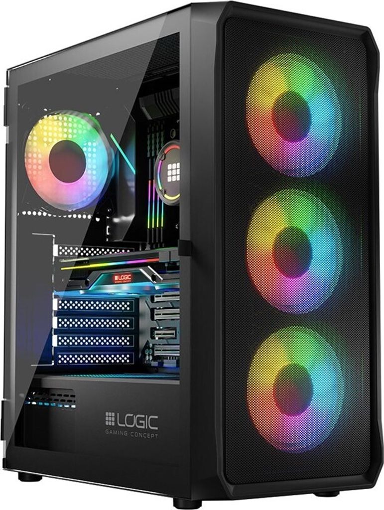 Logic PORTOS ARGB MINIDI USB-3.0-Gehäuse schwarz