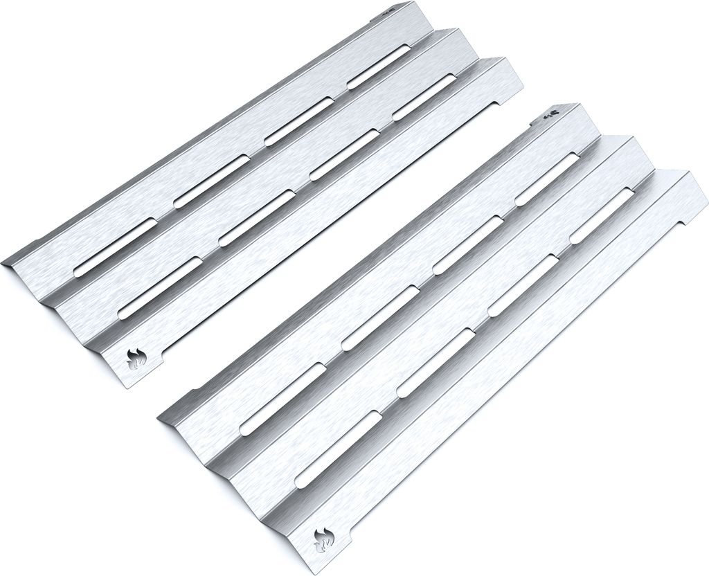 Gasgrill Edelstahl Brennerabdeckung passend für Napoleon Triumph T325 T410 T495, Farbe:2 Leisten Gebürstet Flame