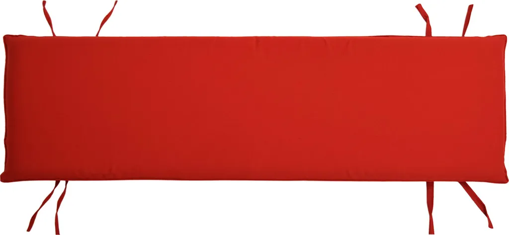 Teako Design Cuscino per panchina da giardino Ferrara 120x40x5 cm Poliestere Rosso