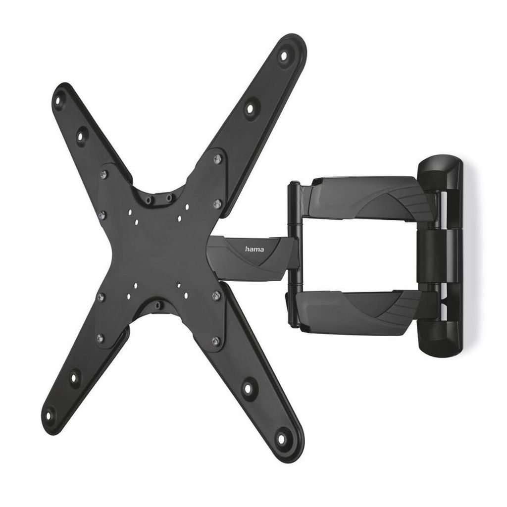 A black TV wall mount is shown against a white background.