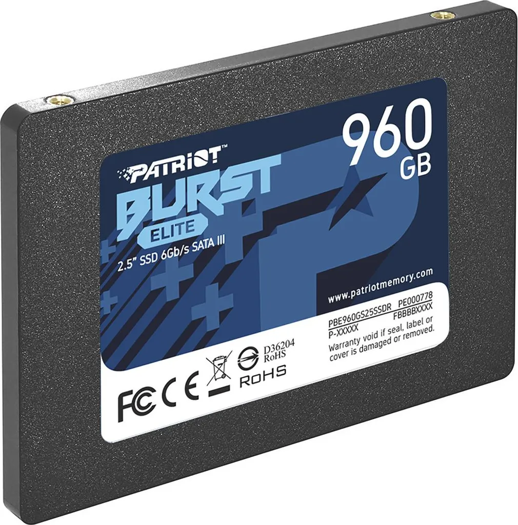 SSD Patriot Burst Elite 960GB SATA3 2.5" - Velocità 450MB/s per PC e Laptop