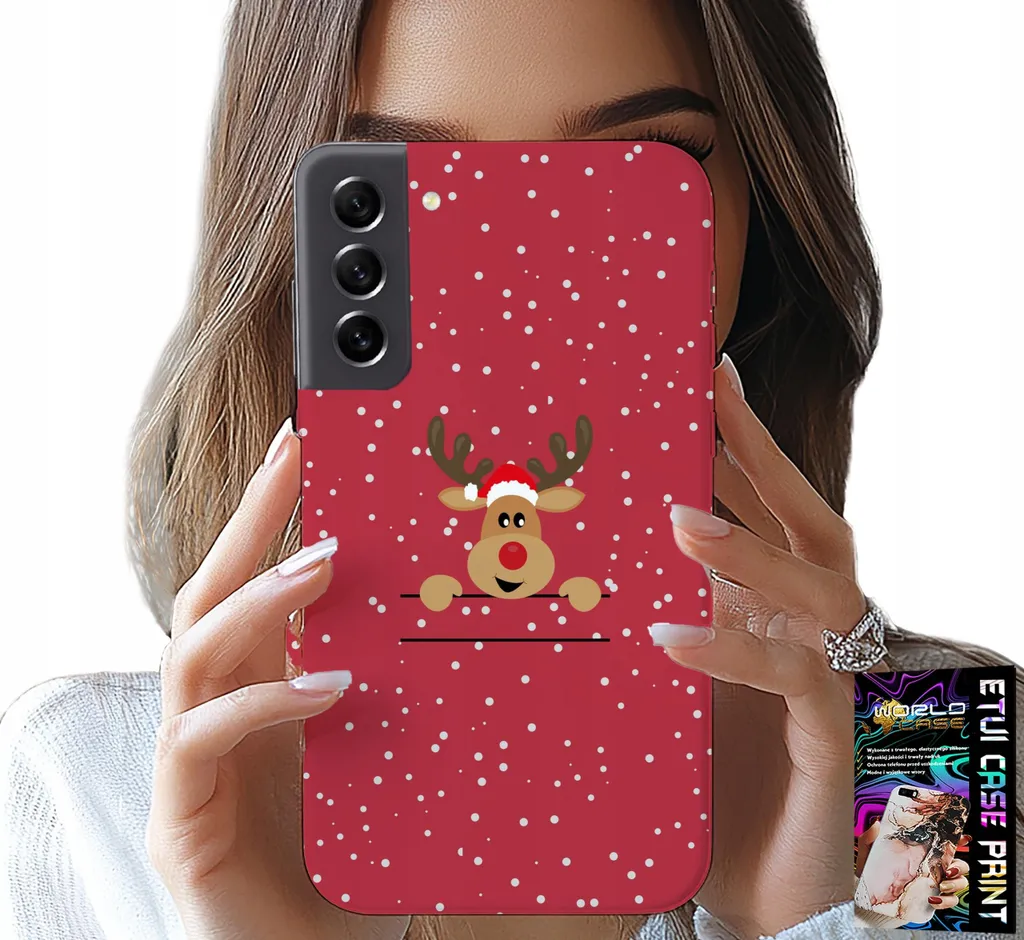 Custodia Samsung S21 Renna di Natale + Vetro: Look Xmas Unico
