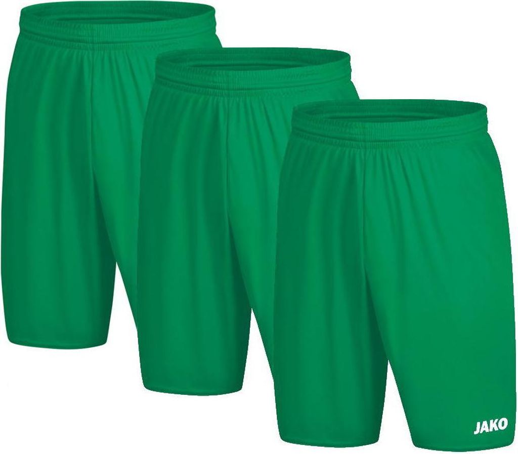 JAKO Kinder Sporthose Manchester 2.0 im 3er Set - 4400, Farbe:sportgrün, Größe:128