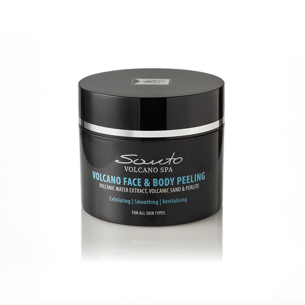 Santo Volcano 2 in 1 Peeling Creme für Gesicht & Körper mit Produktbild 