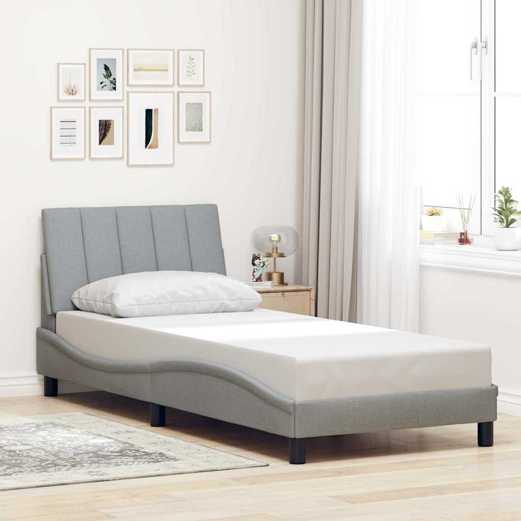 Maison Exclusive - Bettgestell ohne Matratze "Hanko" Hellgrau 80x200 cm Stoff