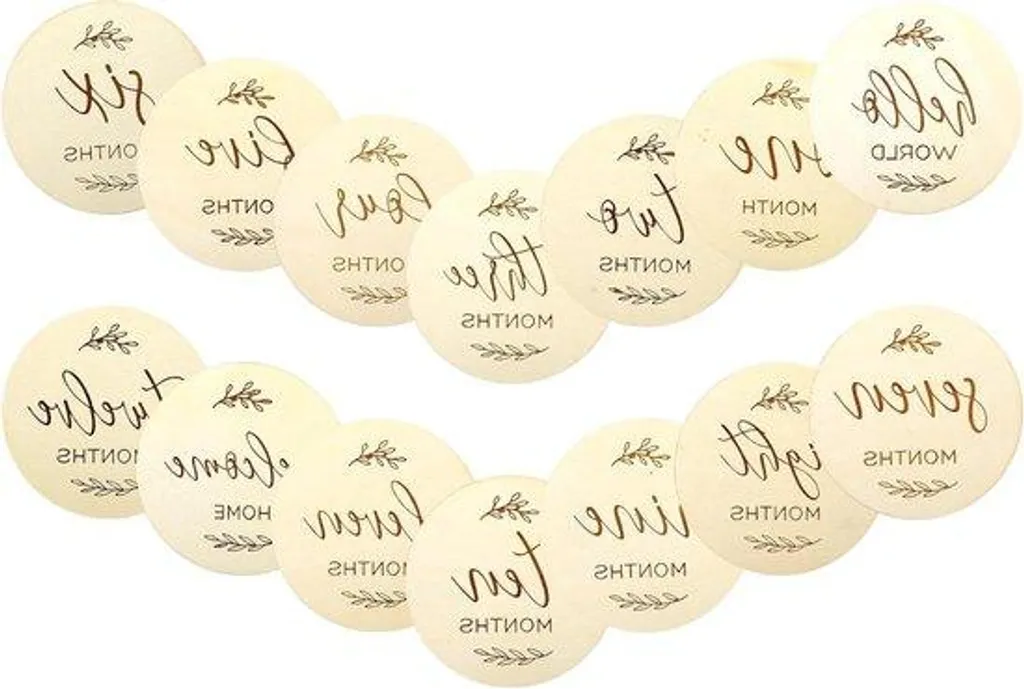 Cartes Étapes Bébé en Bois : Ne Manquez Plus Aucun Mois avec ce Set