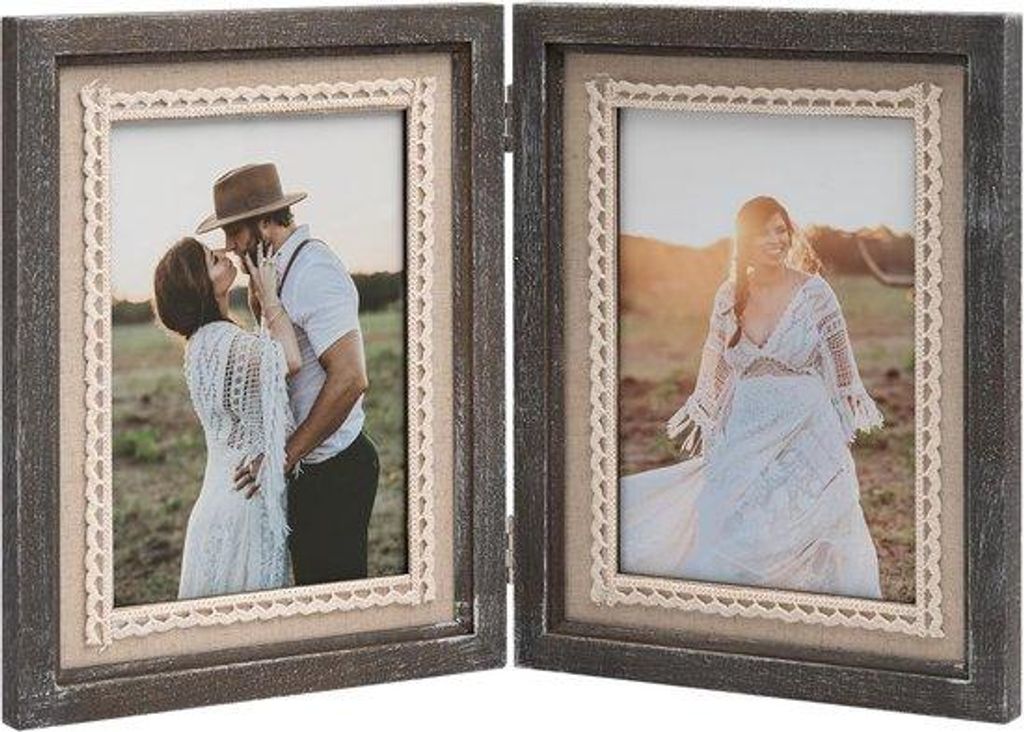 Holz-Fotoframen-Set 13 x 18 cm - rustikal - 2er-Pack