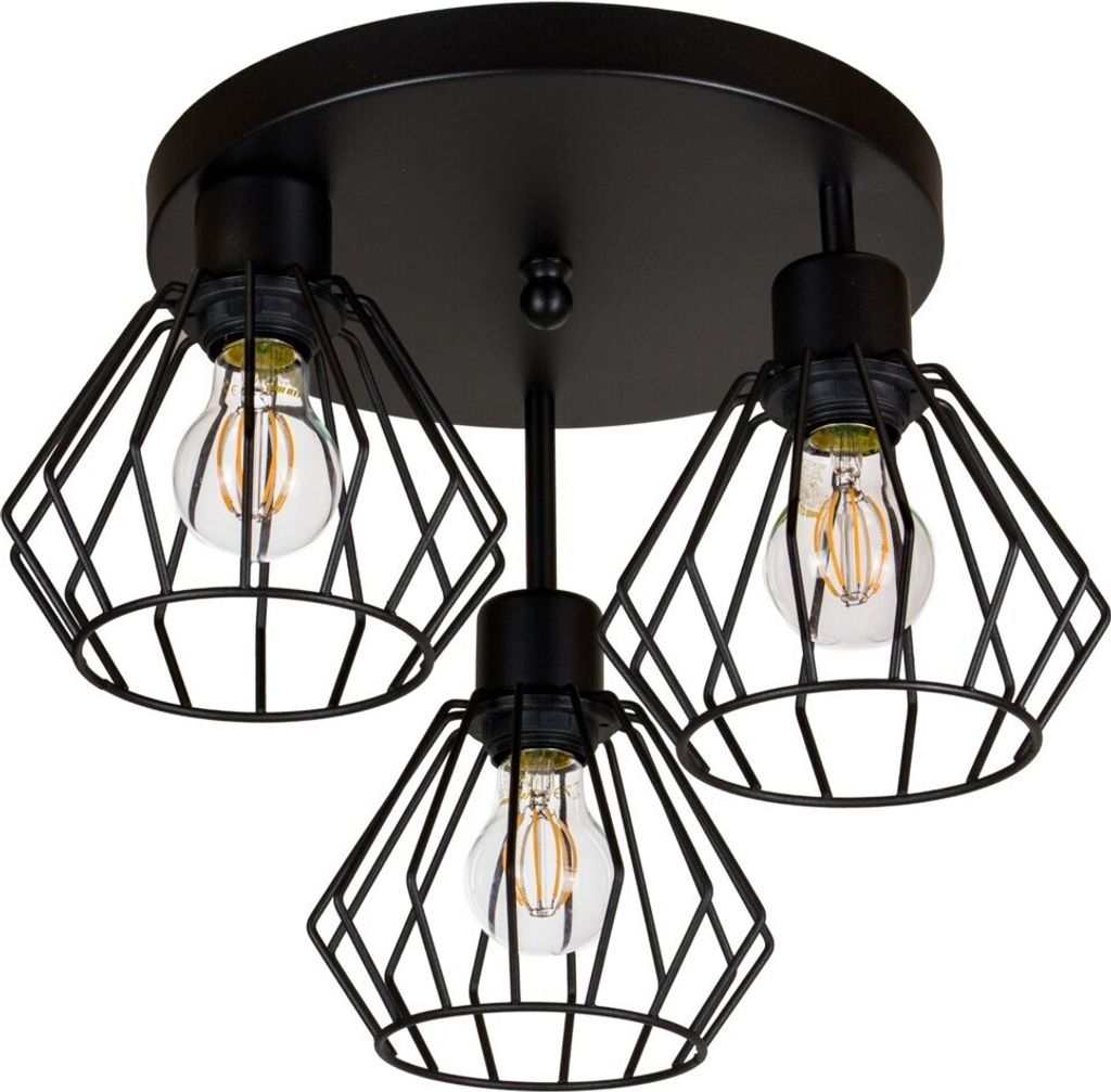 Schwarze Deckenlampe BR-OST3030SC Deckenleuchte 3-flammig