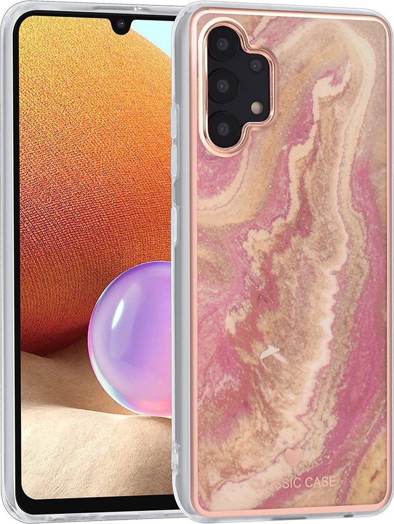 UNIQ Classic Case Samsung Galaxy A32 4G TPU Back Cover - Marble Pink