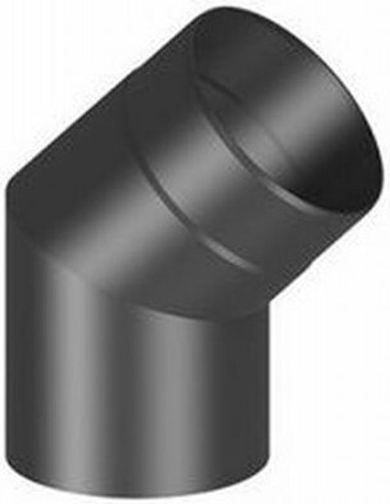 Bogen 45° Rauchrohr für Kaminöfen & Herde Ø 120 mm gussgrau