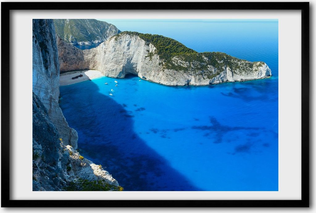 Bild 60x40 MDF-Rahmen, Wandkunst Zakynthos Griechenland