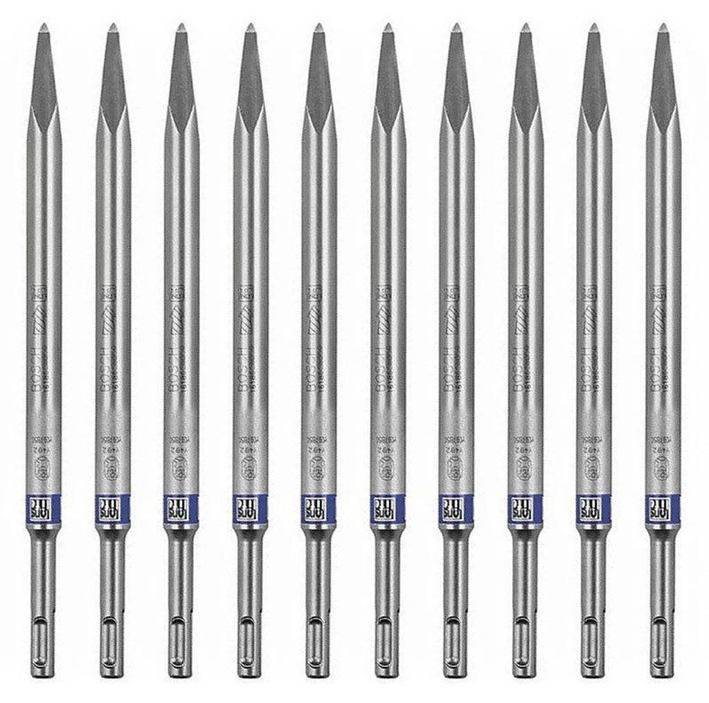 10 Burins pointus SDS-plus BOSCH 2608690132 250mm Image du produit 