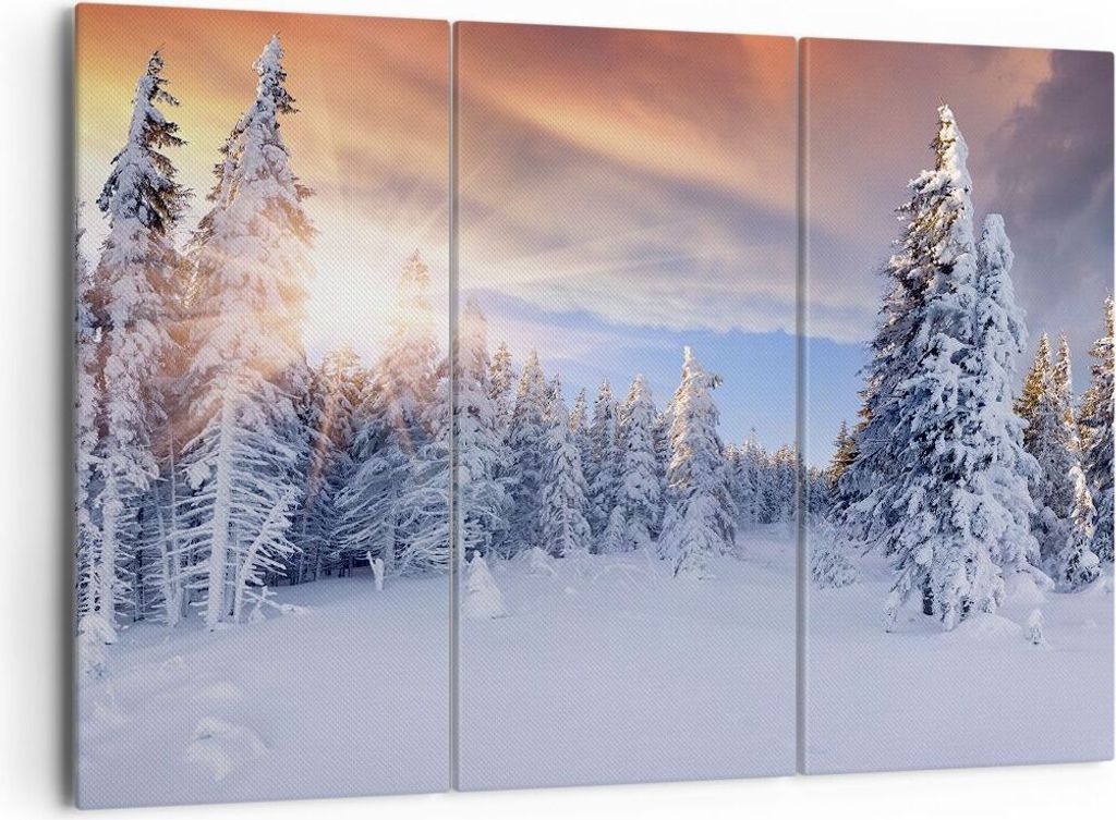 Bild auf Leinwand - Leinwandbild - Abenteuer alpen winter schnee - 165x110cm - Wand Bild - Wanddeko - Leinwanddruck - Bilder - Kunstdruck - Leinwan...