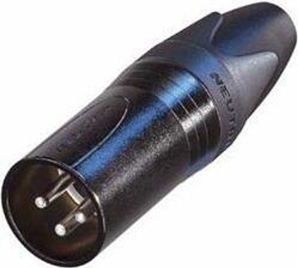 Neutrik - coneutrik - xlr-Antennenstecker - 3-polig - versilberte Kontakte - schwarzes Gehäuse