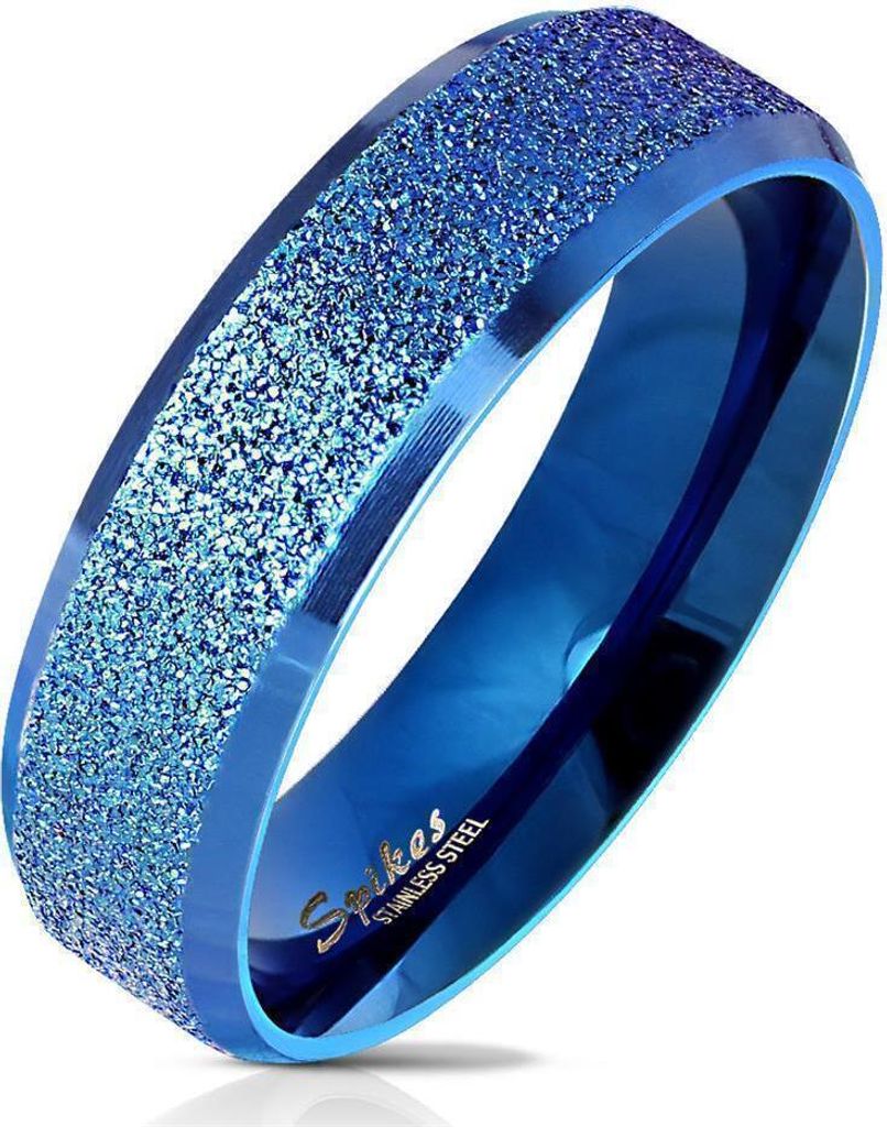 57 (18.1) blau Ring sand-gestrahlt abgerundete aus Edelstahl Uni