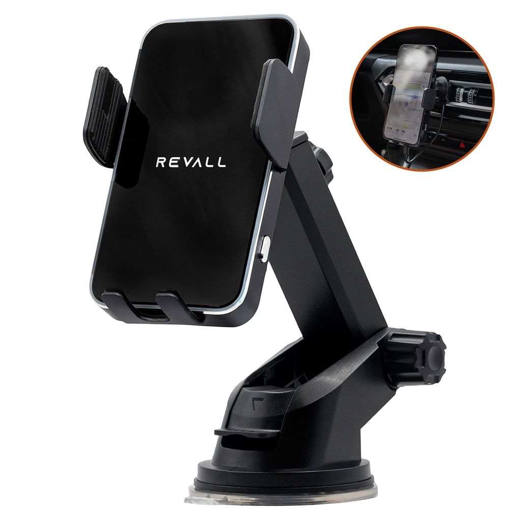 REVALL® Handyhalterung Auto 15W QI Kabelloses Ladegerät – Produktbild 