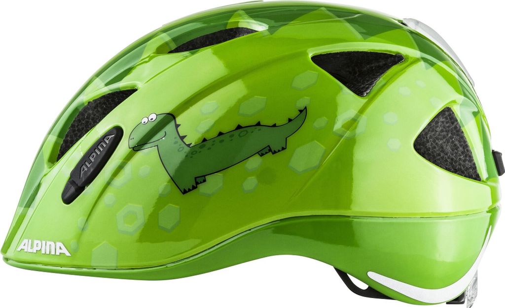 ALPINA Ximo Flash Kinder Radhelm mit LED Licht grün 47-51 Produktbild 