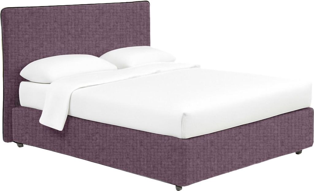 Dmora Doppelbett Soliera Lila Violett, Abnehmbar, mit Stauraum