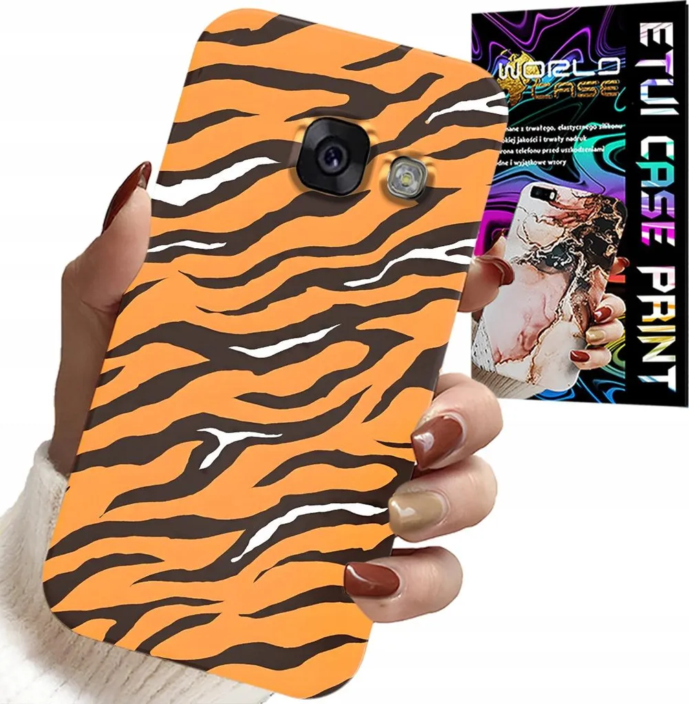 Custodia Samsung A5 2017 Tigre + Vetro Temperato | Cover Protettiva