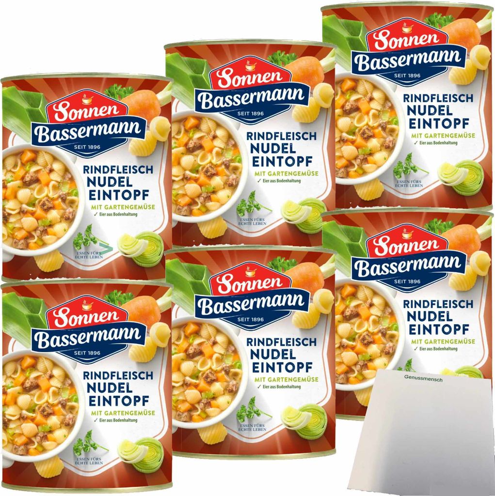 Sonnen Bassermann Rindfleisch-Nudel-Eintopf 6er Pack (6x Produktbild 