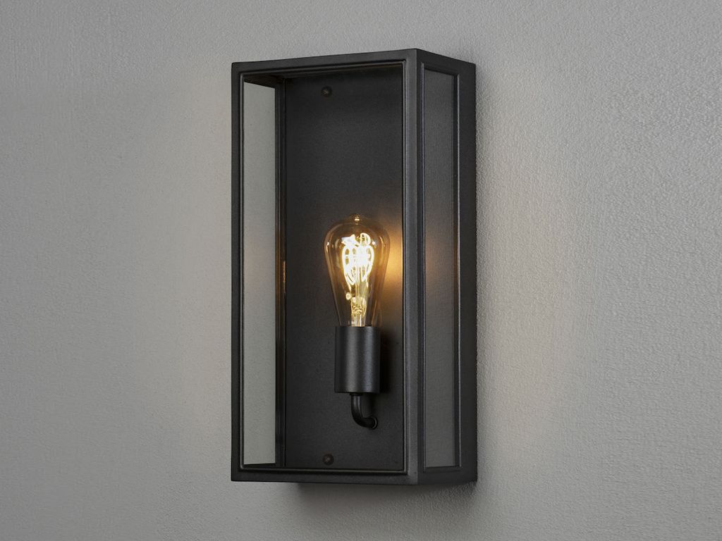 Konstsmide Carpi Wandleuchte groß schwarz, 1xE27 Sockel, Produktbild 
