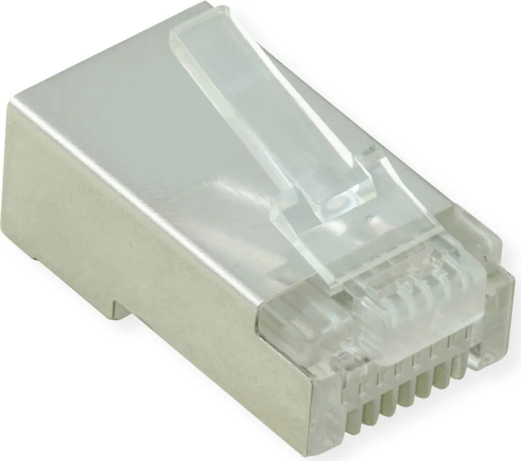 Kit 10 Plug RJ45 VALUE STP Cat5e: Connettore Schermato Anti-Disturbo