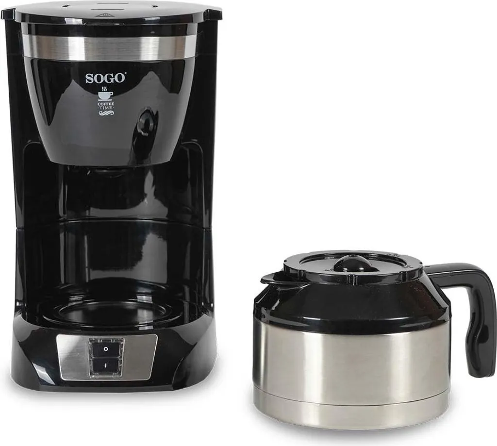 SOGO - Macchina da caffè elettrica con filtro, 10 tazze, 1 l, 800 W