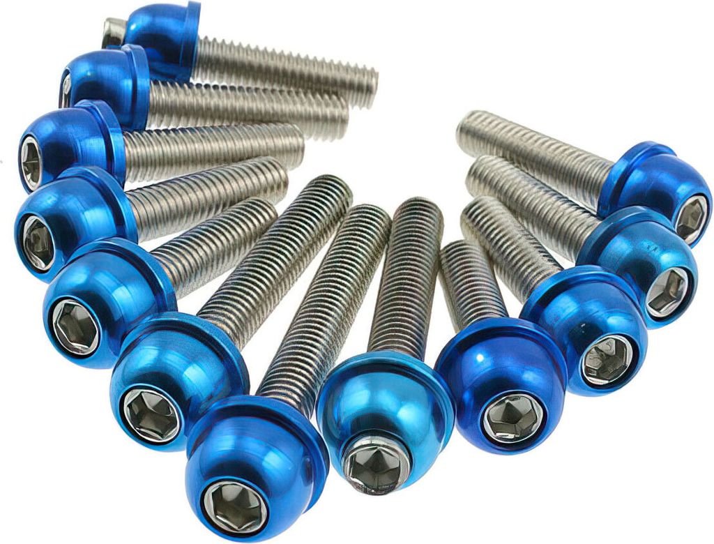 Motorgehäuseschraubensatz M6 STR8 Blau Minarelli