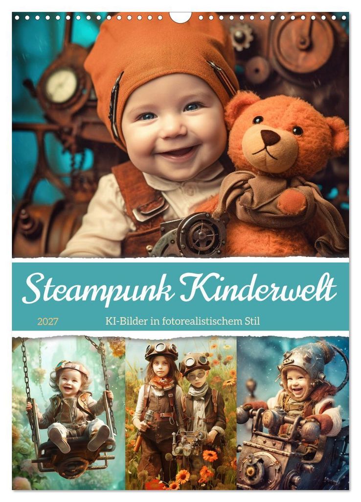 Steampunk Kinderwelt (Wandkalender 2027 DIN A3 hoch), CALVENDO Monatskalender