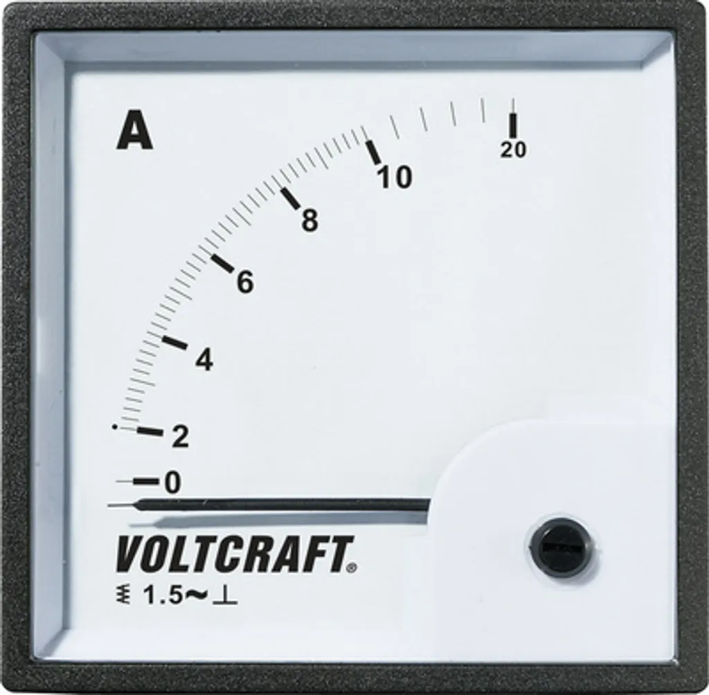 Ampèremètre à aiguille encastrable 72x72 mm Voltcraft 10A AC Fer