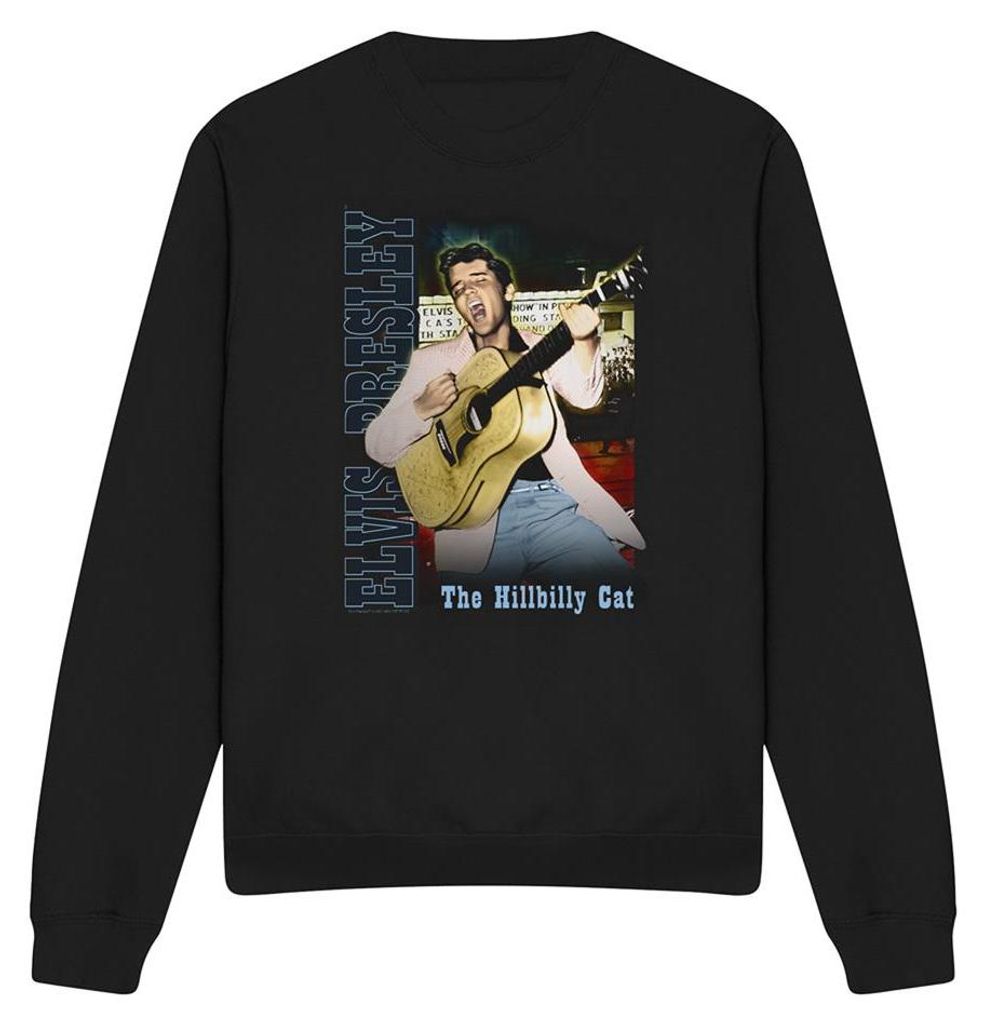Elvis Presley - "Memphis" Sweatshirt für Herren/Damen Uni TV33724 (M) (Schwarz)