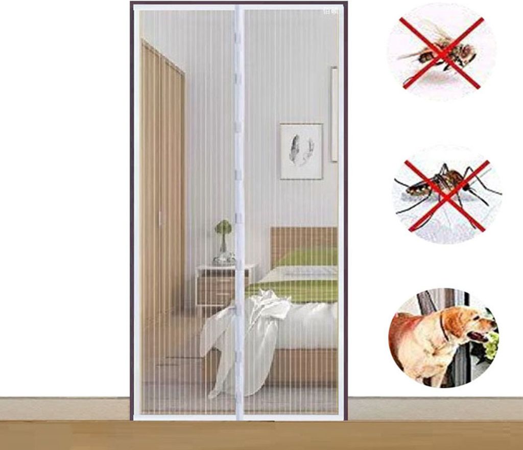 Fliegengitter Tür, Magnet Insektenschutz Balkontür 110x210 cm