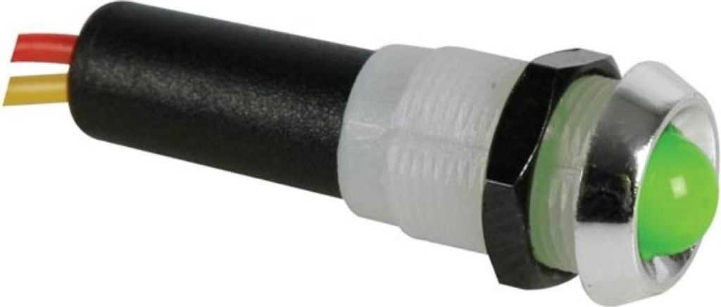 Seder Groupe - 24VCG - LED-Signalleuchte 24 V grün - verchromtes Gehäuse