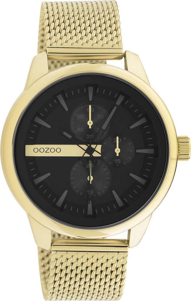 Oozoo Armbanduhr gold Metall Mesh Timepieces Herren Analog-Quarzuhr UOC11017