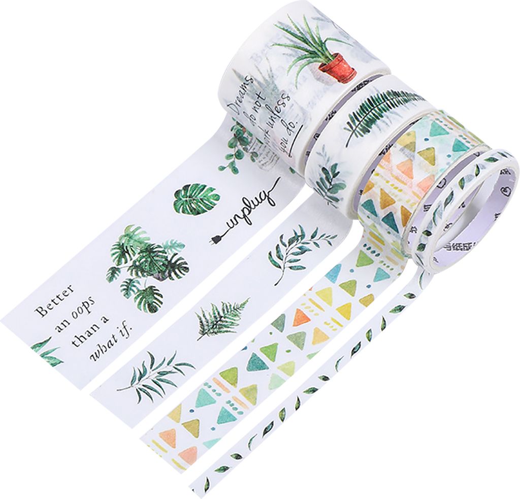 Washi Tape Set 4 Rollen 30mm 15mm 5mm breit dekorativ bunt Masking Tape Klebeband Aufkleber Kunsthandwerk Geschenk fue r DIY Dekor Craft Scrapbooki...
