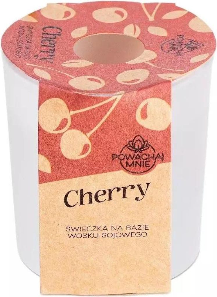 Sojakerze „Sniff Me“ Cherry, weiß, 130 ml – Pavoncella