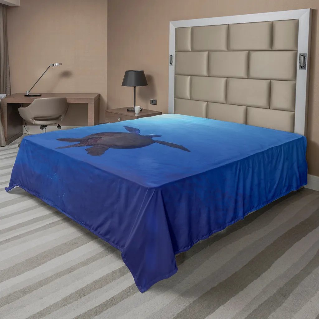 Grand Drap de Lit 275x260 cm Ambiance Marine pour Chambre Parentale