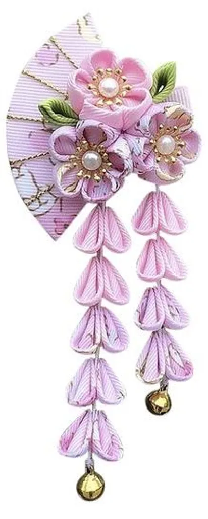 Serre-tête kimono-ge et barrettes japonaises pour soirée et fête